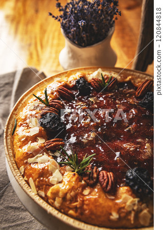 Delicious fig and rosemary tart Delicious fig and rosemary tart 120844818