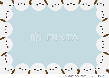 New Year's card template - Group of long-tailed tits - No greetings 120845345