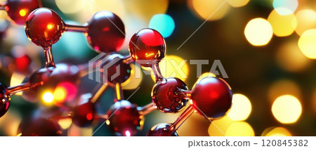 Christmas decorations shining with warm lights 120845382