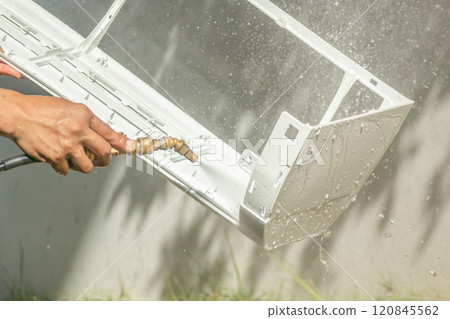 air conditioning cleaning service with water spray air conditioning cleaning service with water spray 120845562