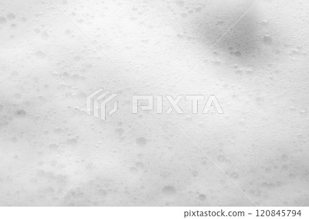 Abstract white soap foam bubbles texture background 120845794