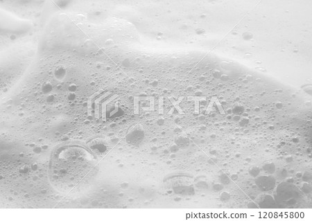 Abstract white soap foam bubbles texture background 120845800