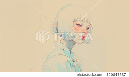 Female portrait illustration 120845887