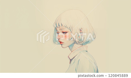Female portrait illustration 120845889