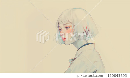 Female portrait illustration Female portrait illustration 120845893