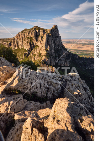 a majestic rock against the blue sky a majestic rock against the blue sky 120845932