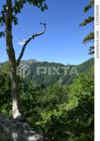 Climbing Mount Tsurugidake, Northern Alps, Nagano Prefecture 120846006