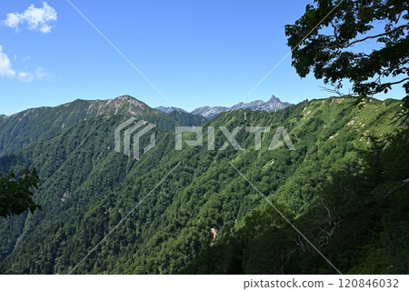 Climbing Mount Tsurugidake, Northern Alps, Nagano Prefecture Climbing Mount Tsurugidake, Northern Alps, Nagano Prefecture 120846032