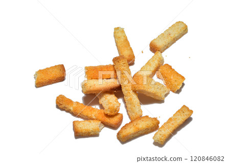 A pile of wheat croutons for beer. A pile of wheat croutons for beer. 120846082