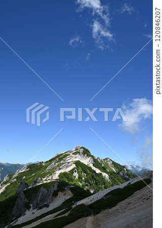 Climbing Mount Tsurugidake, Northern Alps, Nagano Prefecture 120846207