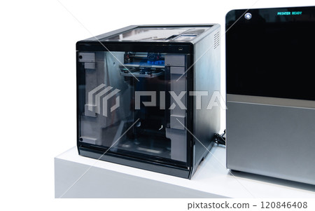 Isolated 3D ptinters. 3D printing technology 120846408