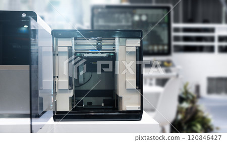 3D ptinters in the laboratory. 3D printing technology 120846427