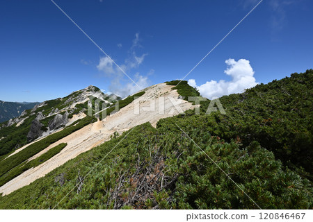 Climbing Mount Tsurugidake, Northern Alps, Nagano Prefecture 120846467