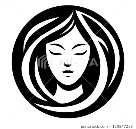 beauty salon shop logo creative and original for your business or company logotype vector illustration 120847256
