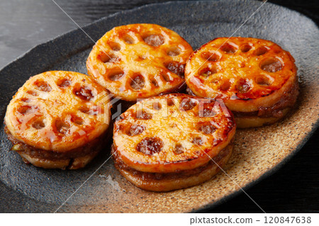 Grilled lotus root Grilled lotus root 120847638