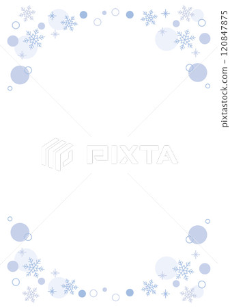 Snowflake frame blue simple polka dot vertical Snowflake frame blue simple polka dot vertical 120847875