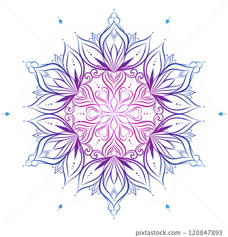 Gradient color mandala pattern 120847893