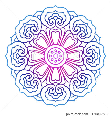 Gradient color mandala pattern 120847895