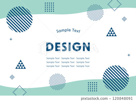 幾何簡單框架薄荷海軍藍孟菲斯 120848091