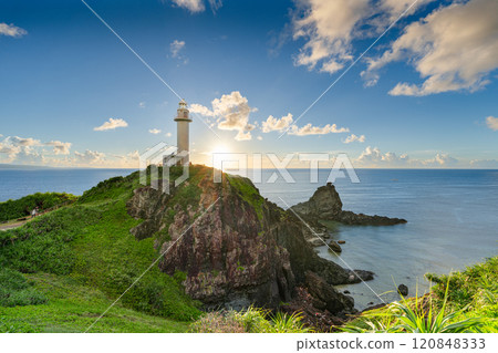 Ishigaki, Okinawa, Japan at the Cape Oganzaki Lighthouse 120848333