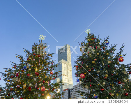 Abeno Harukas and Christmas tree 120848604