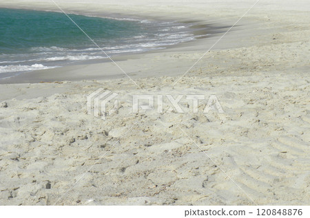 Sea: Emerald green shoreline 120848876