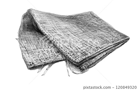 Pencil drawing on linen 120849320