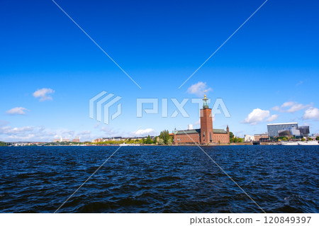 Lake Malaren and Stockholm City Hall, Sweden Lake Malaren and Stockholm City Hall, Sweden 120849397