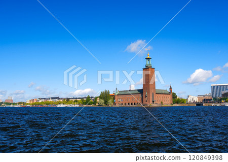Lake Malaren and Stockholm City Hall, Sweden Lake Malaren and Stockholm City Hall, Sweden 120849398