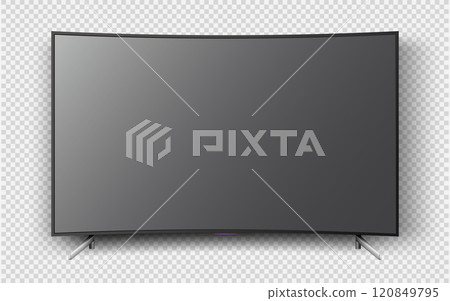 Realistic smart tv screen mockup 120849795