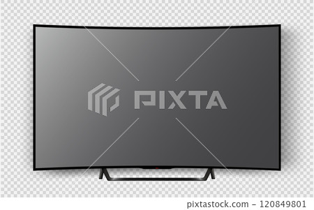Realistic smart tv screen mockup 120849801