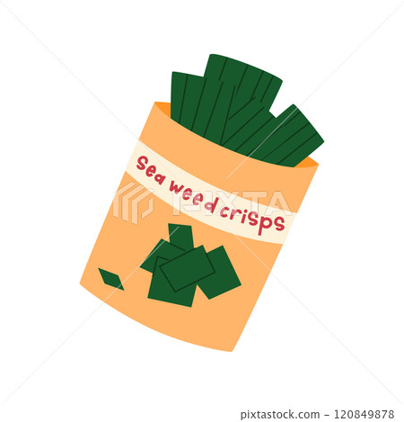 Seaweed snack crispy. Nori sheets. 120849878
