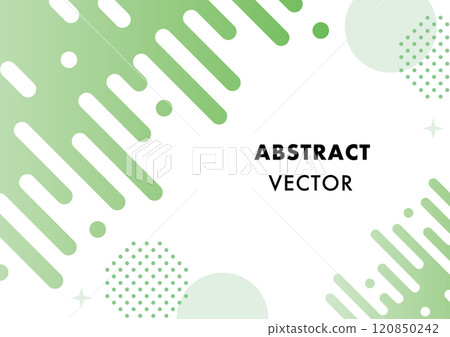 Geometric frame liquid yellow green polka dots 120850242
