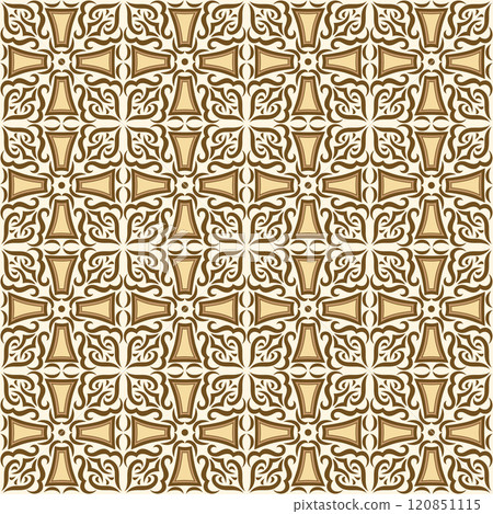 Arabic ceramic tile pattern. Traditional eastern decorative talavera. Arabic ceramic tile pattern. Traditional eastern decorative talavera. 120851115