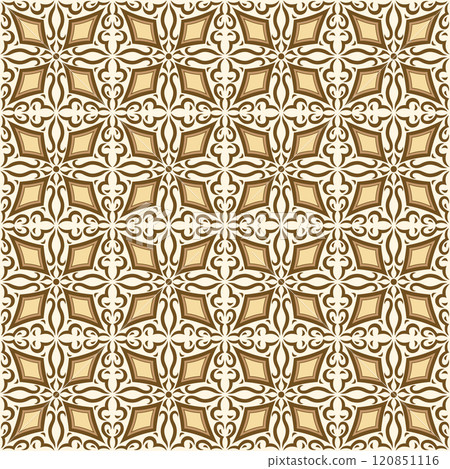 Arabic ceramic tile pattern. Traditional eastern decorative talavera. Arabic ceramic tile pattern. Traditional eastern decorative talavera. 120851116
