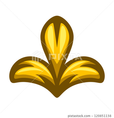 Floral element in baroque style. Decorative curling plant. 120851138