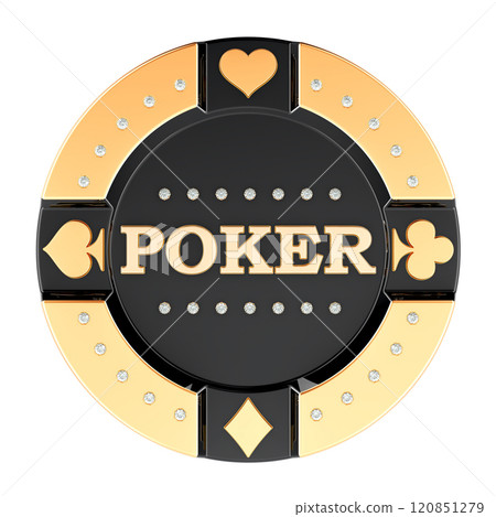 Poker Chip, 3D rendering Poker Chip, 3D rendering 120851279