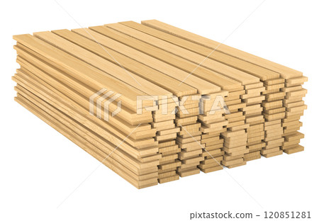 Stacked Wooden Planks, 3d rendering Stacked Wooden Planks, 3d rendering 120851281