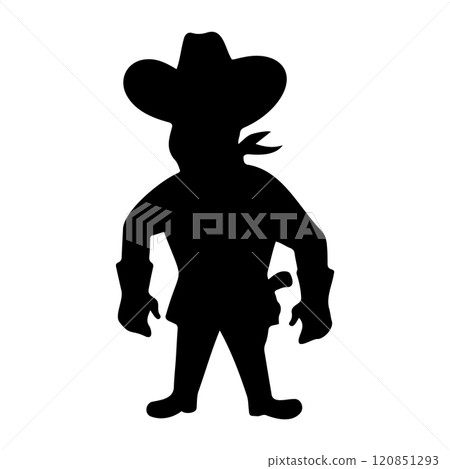 Cowboy Silhouette Vector Illustration Cowboy Silhouette Vector Illustration 120851293