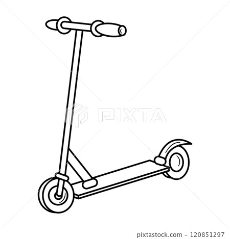 Kick Scooter Outline Vector Illustration 120851297