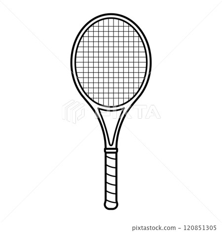 Tennis Racket Outline Vector Illustration 120851305