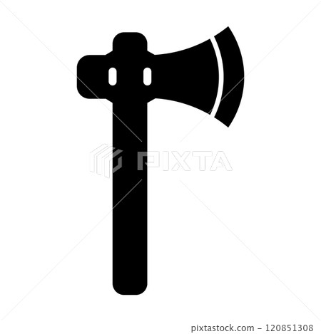 Double-Headed Axe Silhouette Vector 120851308