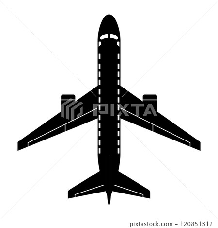 Airplane Silhouette Vector Illustration Airplane Silhouette Vector Illustration 120851312