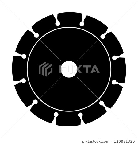 Circular Saw Blade Silhouette Vector Illustration Circular Saw Blade Silhouette Vector Illustration 120851329