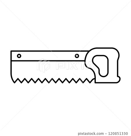 Handsaw Outline Vector Illustration Handsaw Outline Vector Illustration 120851330