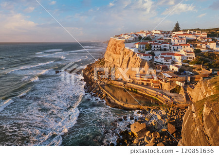 Scenic view of the seaside village of Azenhas do Mar, Portugal Scenic view of the seaside village of Azenhas do Mar, Portugal 120851636
