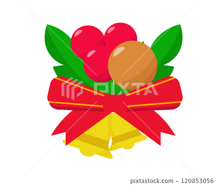 聖誕裝飾。聖誕灑紅節。西方冬青。向量圖 120853056