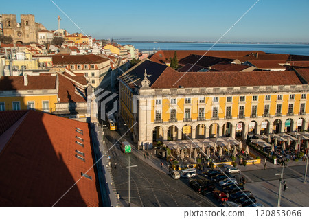 Lisbon, Portugal, view of the rooftops, European cityscape, view of Portuguese city Lisbon, Portugal, view of the rooftops, European cityscape, view of Portuguese city 120853066