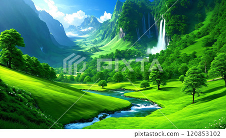 Beautiful golf course 120853102