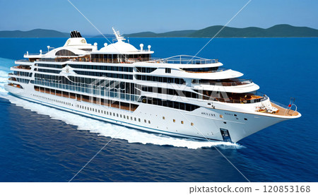 豪華班輪離開港口 120853168